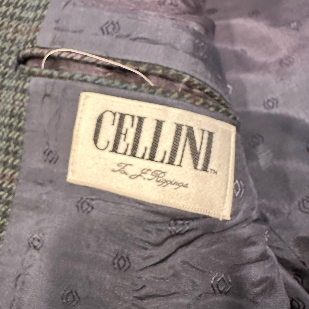 Cellini Elegant Blue/Green Plaid Sport Coat